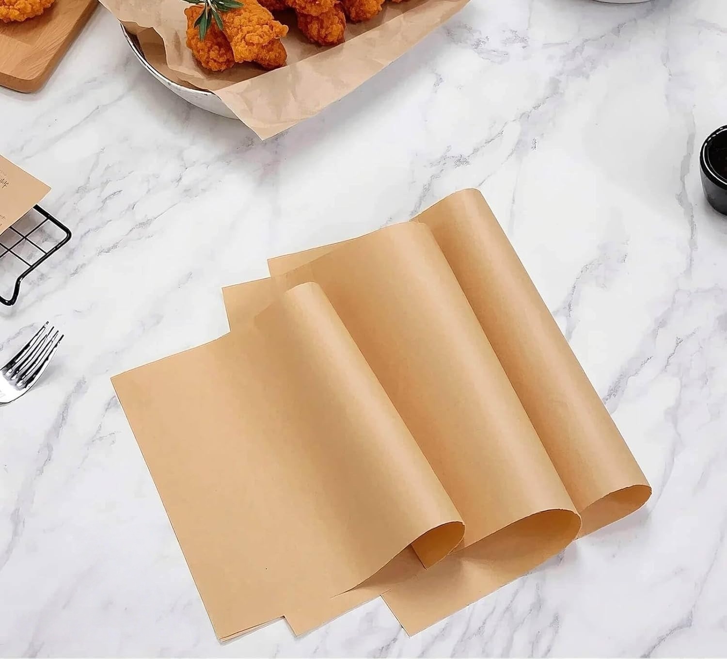 Kitchen Baking Essentials - Bulk Disposable Unbleached Baking Parchment Sheets