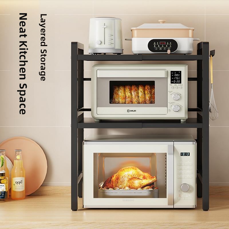Kitchen Baking Table - Expandable Double Layer Microwave Oven Rack