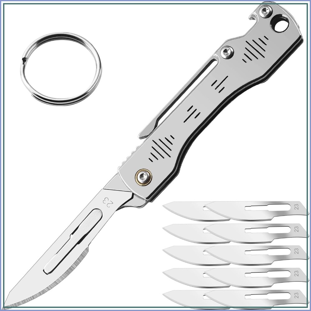 Bread Lame Scoring - Folding Scalpel Knife with 10pcs #23