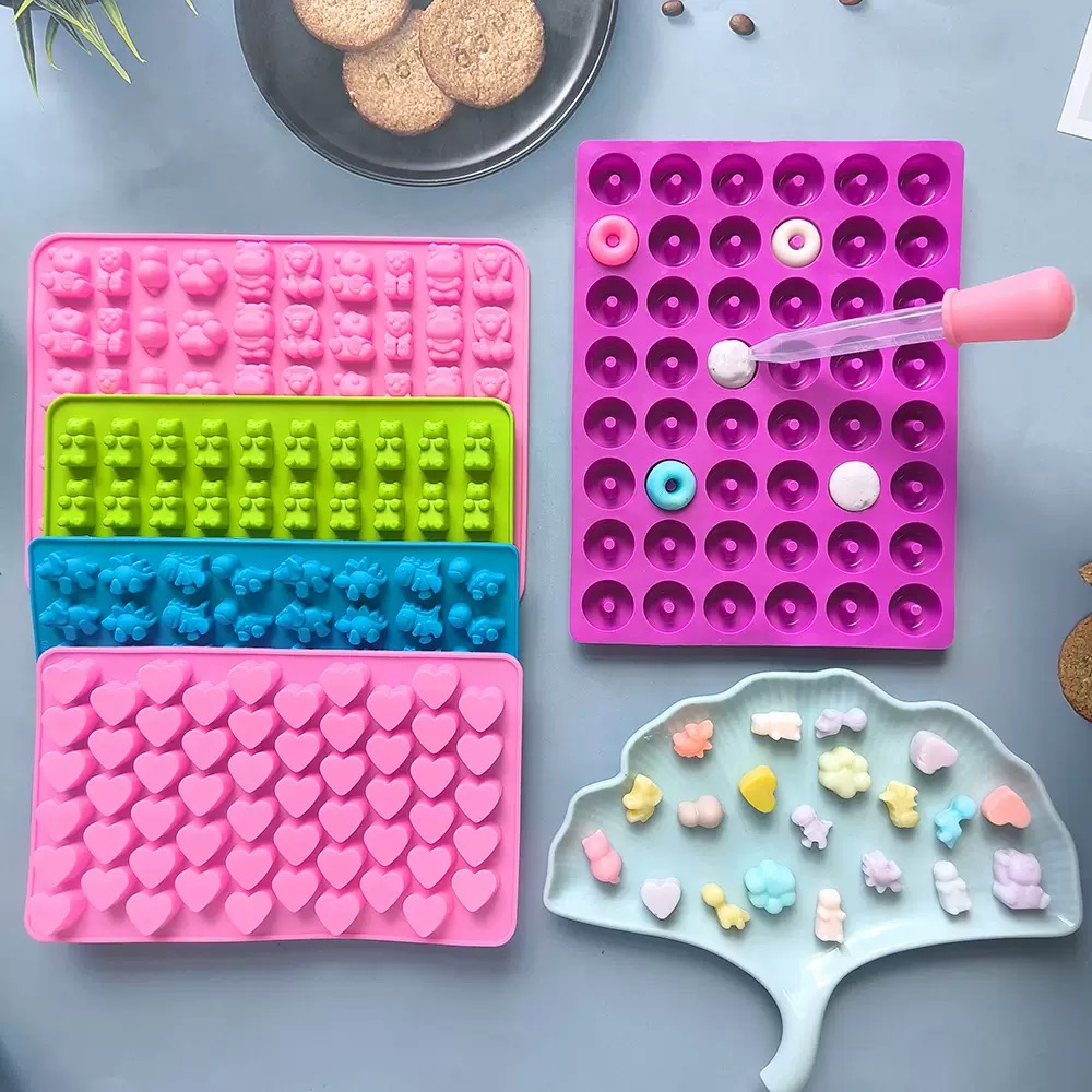 7Pcs Candy Silicone Moulds wit - đánh giá và giá Kitchen Baking Tray Set