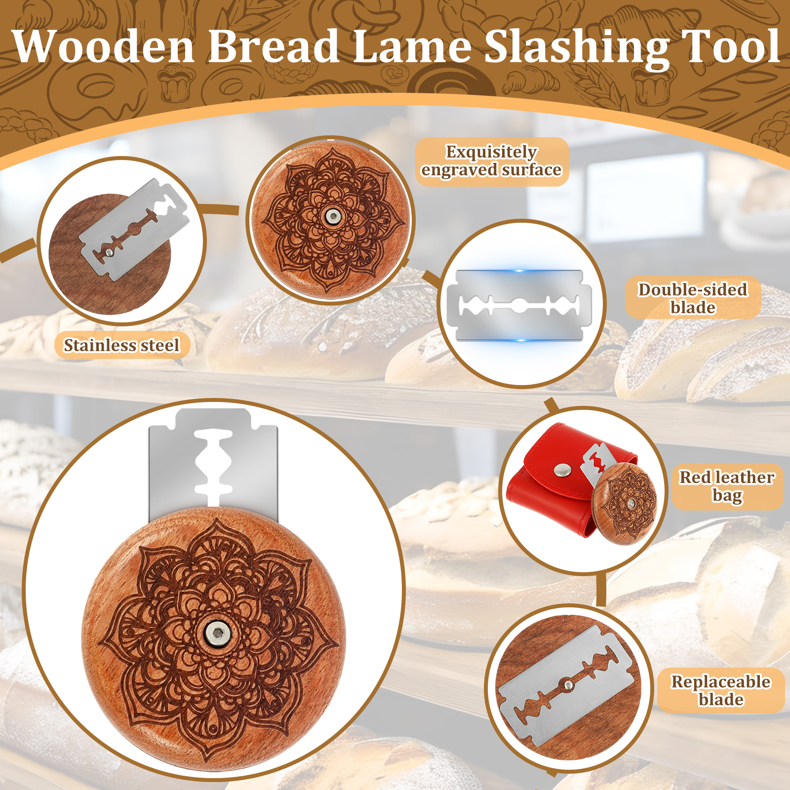 Wood Bread Lame Slashing Tool  - đánh giá và giá Bread Lame Scoring