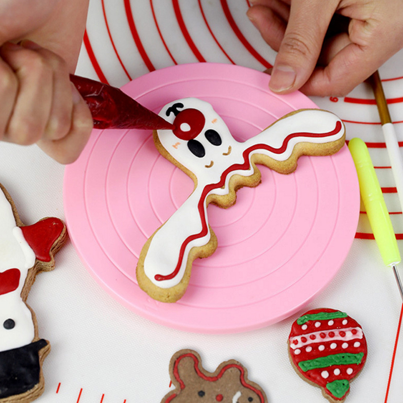 1pc Plastic Cake Plate Turntab - đánh giá và giá Kitchen Baking Table