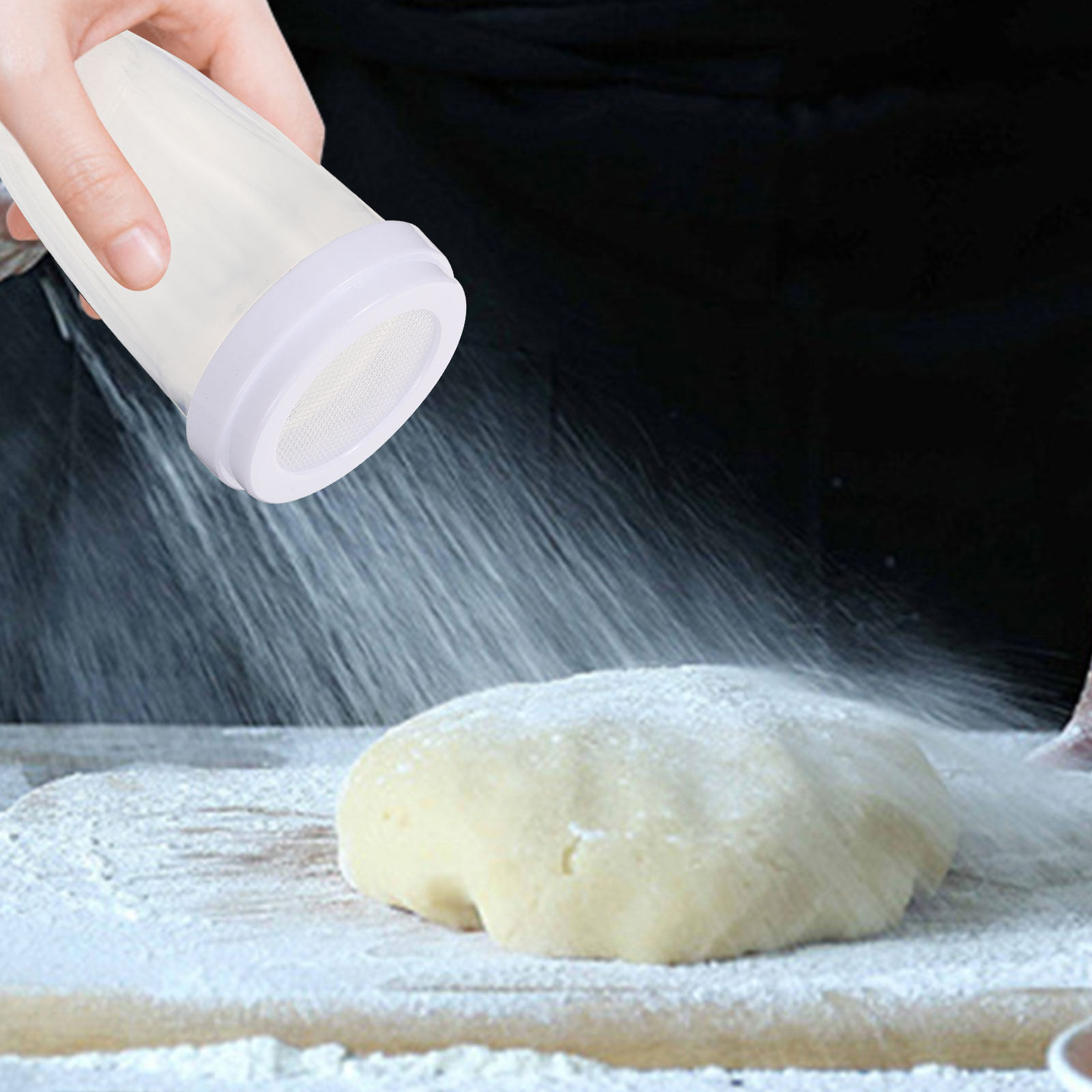 Sleek White Powder Shaker Dust - đánh giá và giá Kitchen Baking Essentials