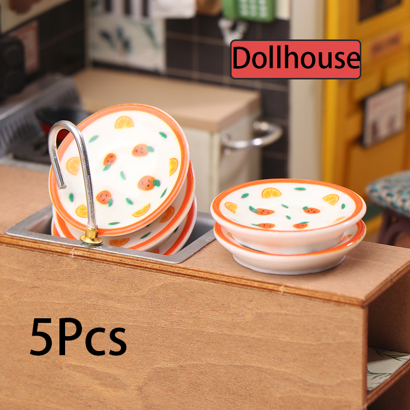 5Pcs 1/12 Dollhouse Mini Plate - đánh giá và giá Miniature Baking Kitchen