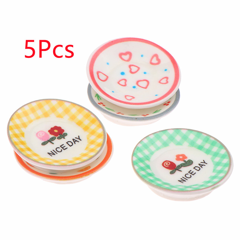 5Pcs 1/12 Dollhouse Mini Plate - đánh giá và giá Miniature Baking Kitchen