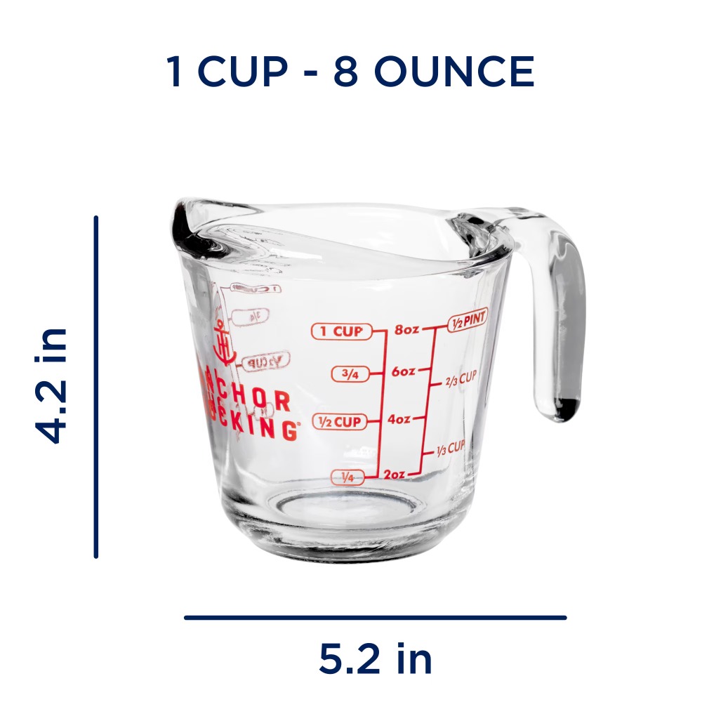 2-Pack Glass Measuring Cups Se - đánh giá và giá Kitchen Baking Cooking