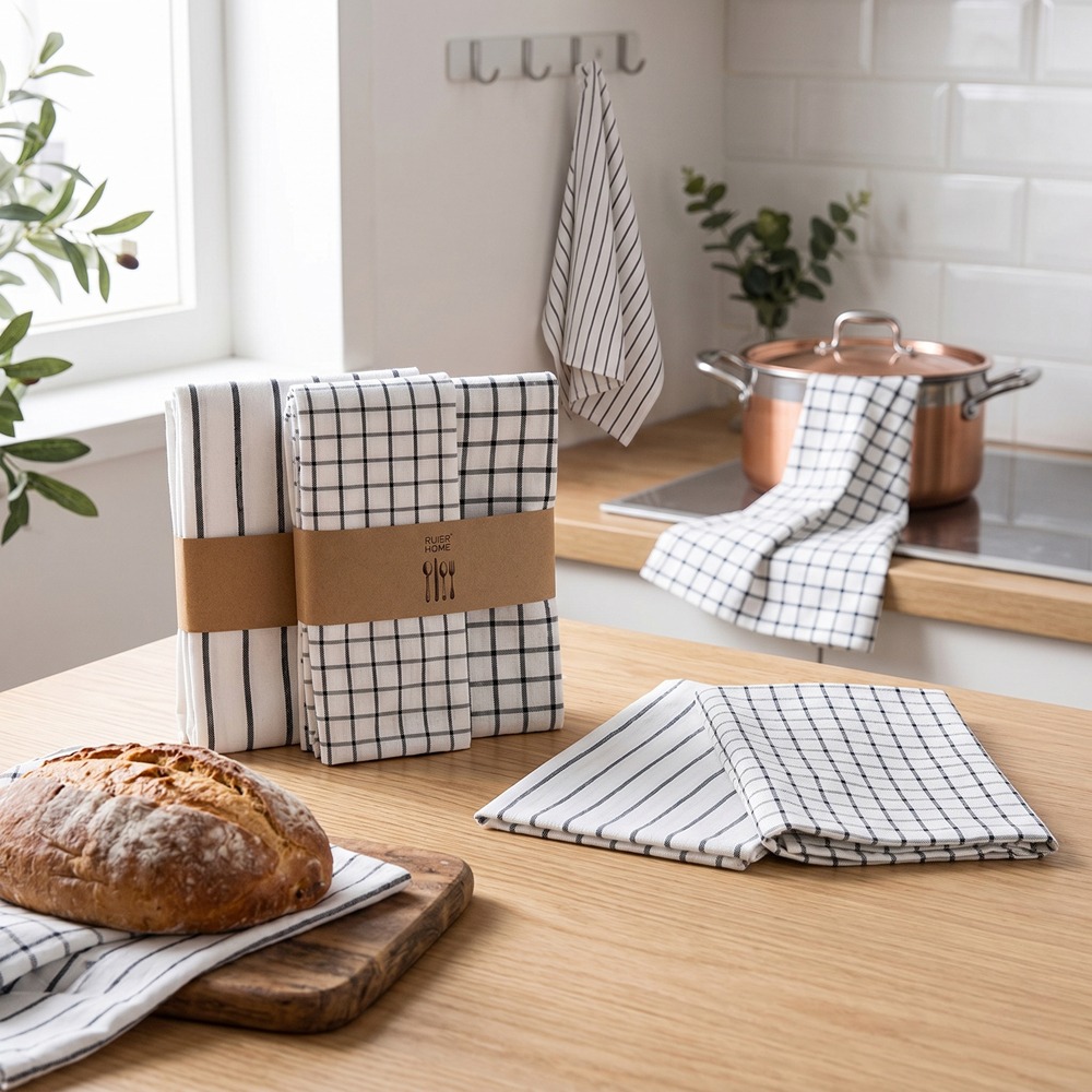 4 PCS Modern Plaid Cotton Dish - đánh giá và giá Kitchen Baking Table