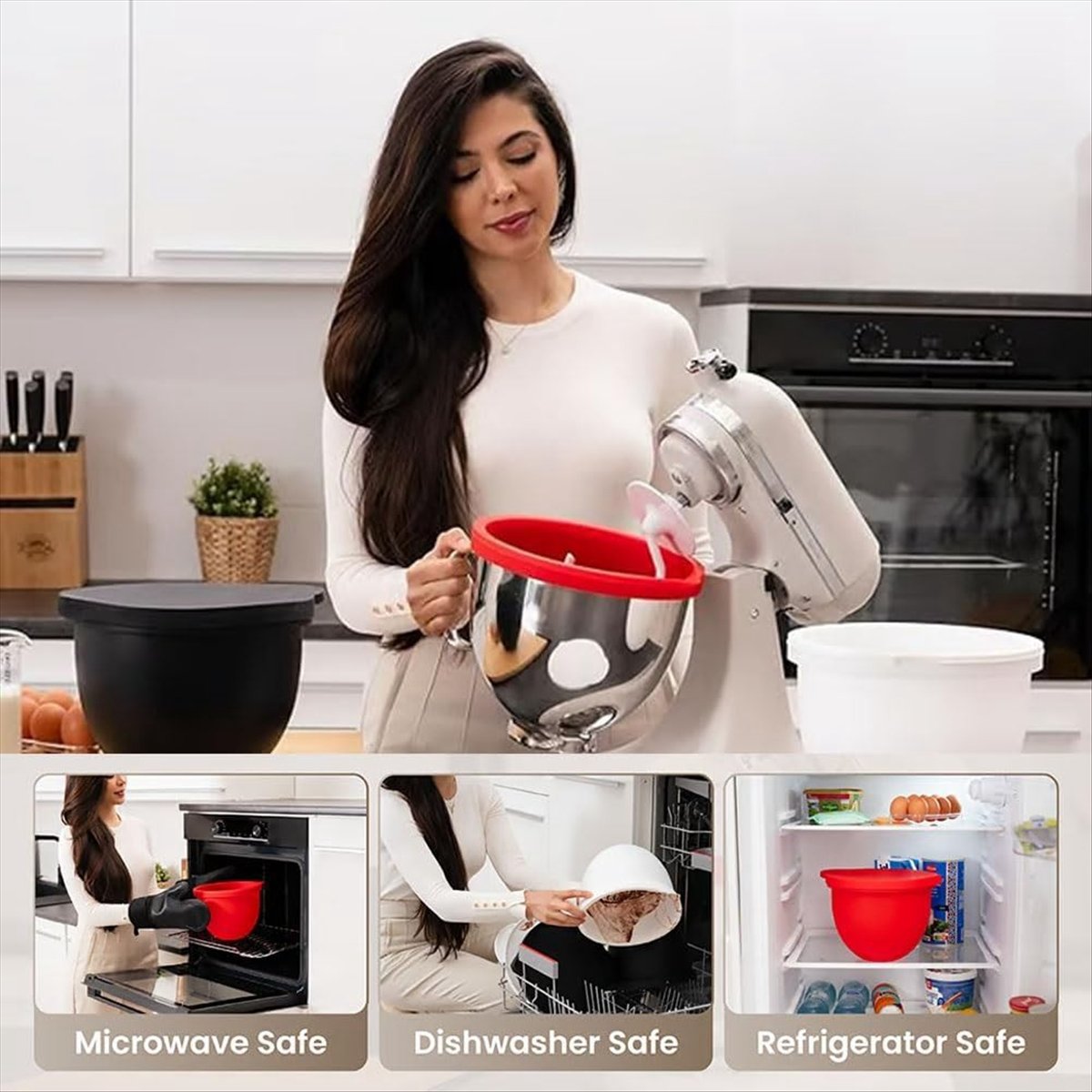 (A25M) 3pcs Silicone Liners fo - đánh giá và giá Kitchen Aid Baking Mixer