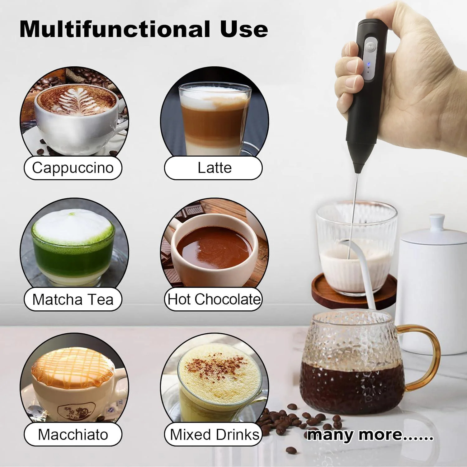 Handheld milk frother, electri - đánh giá và giá Kitchen Baking Blender