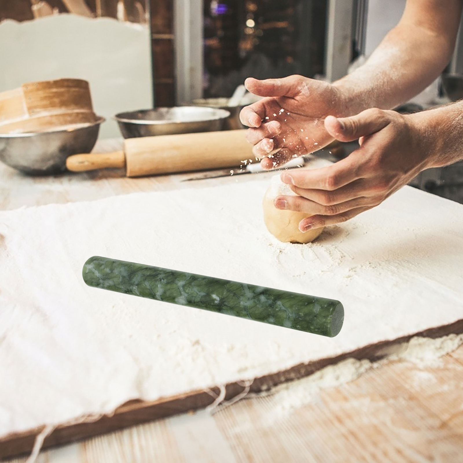 2Pcs Jade Rolling Pin Dumpling - đánh giá và giá Kitchen Roller Baking