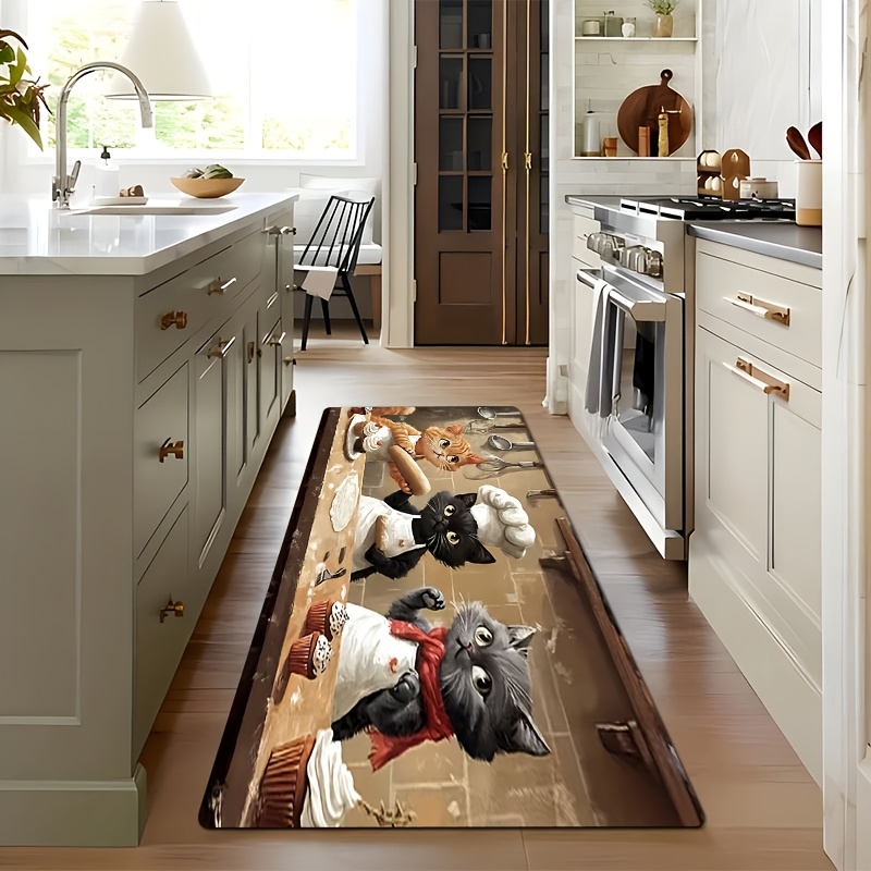 Cute Chef Cat Kitchen Long Mat - đánh giá và giá Kitchen Living Baking Mats