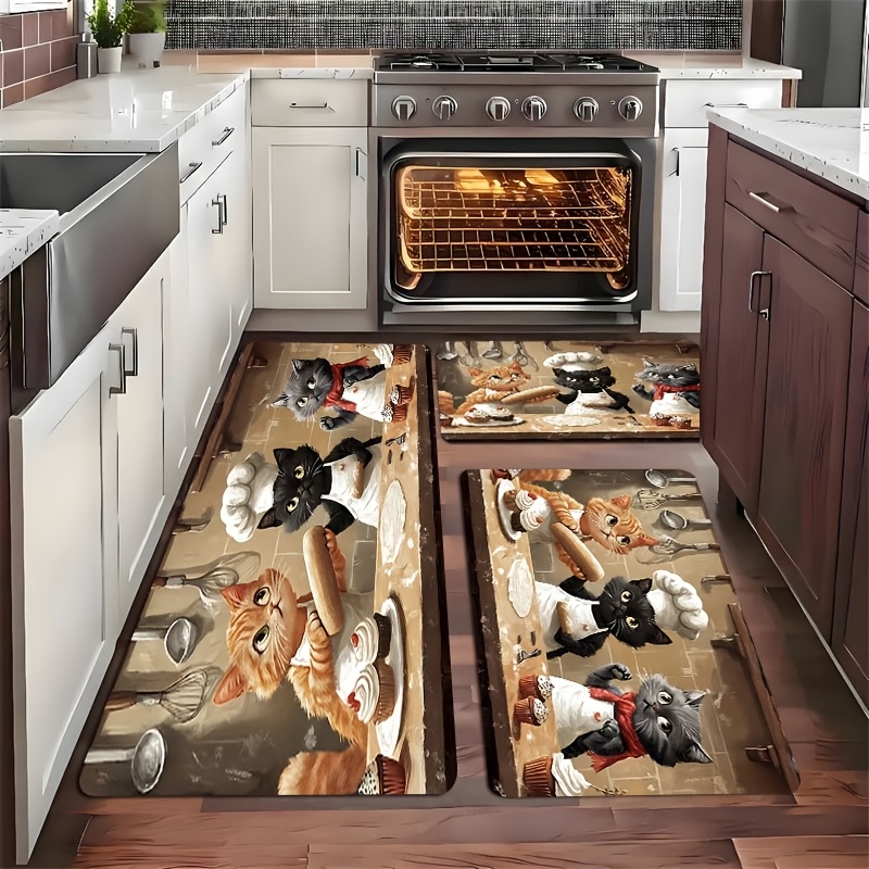 Cute Chef Cat Kitchen Long Mat - đánh giá và giá Kitchen Living Baking Mats