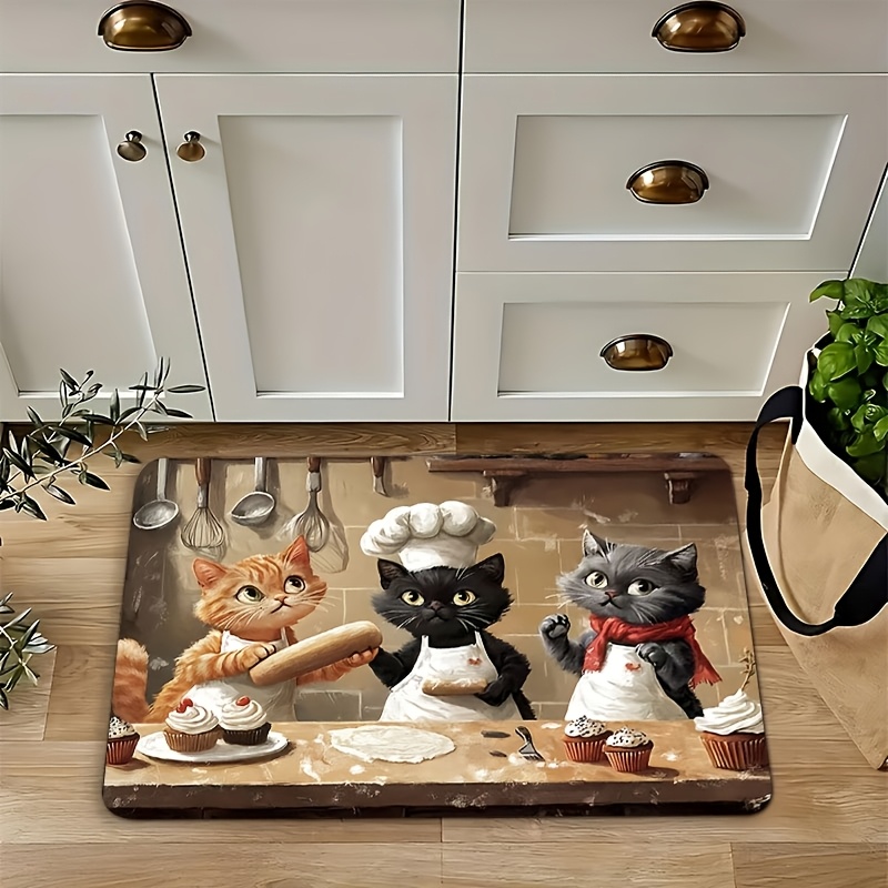 Cute Chef Cat Kitchen Long Mat - đánh giá và giá Kitchen Living Baking Mats