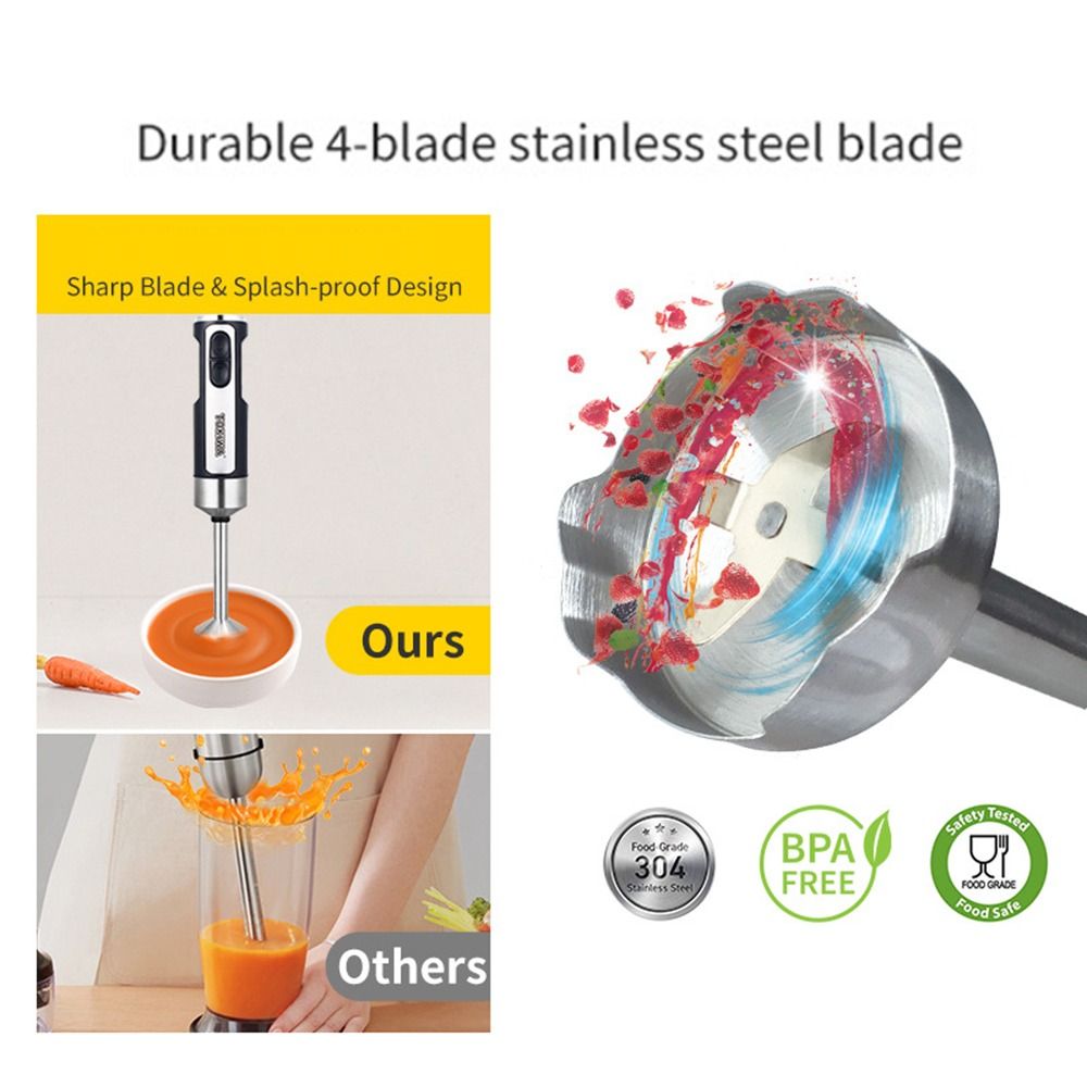 5 in 1 Hand Blender 400W 316 S - đánh giá và giá Kitchen Baking Blender