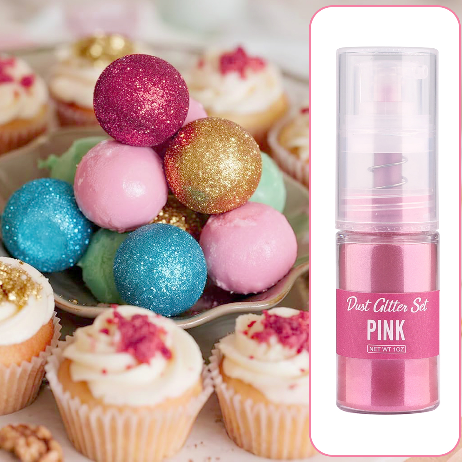 Glitter cake decoration golden - đánh giá và giá Kitchen Baking Tools