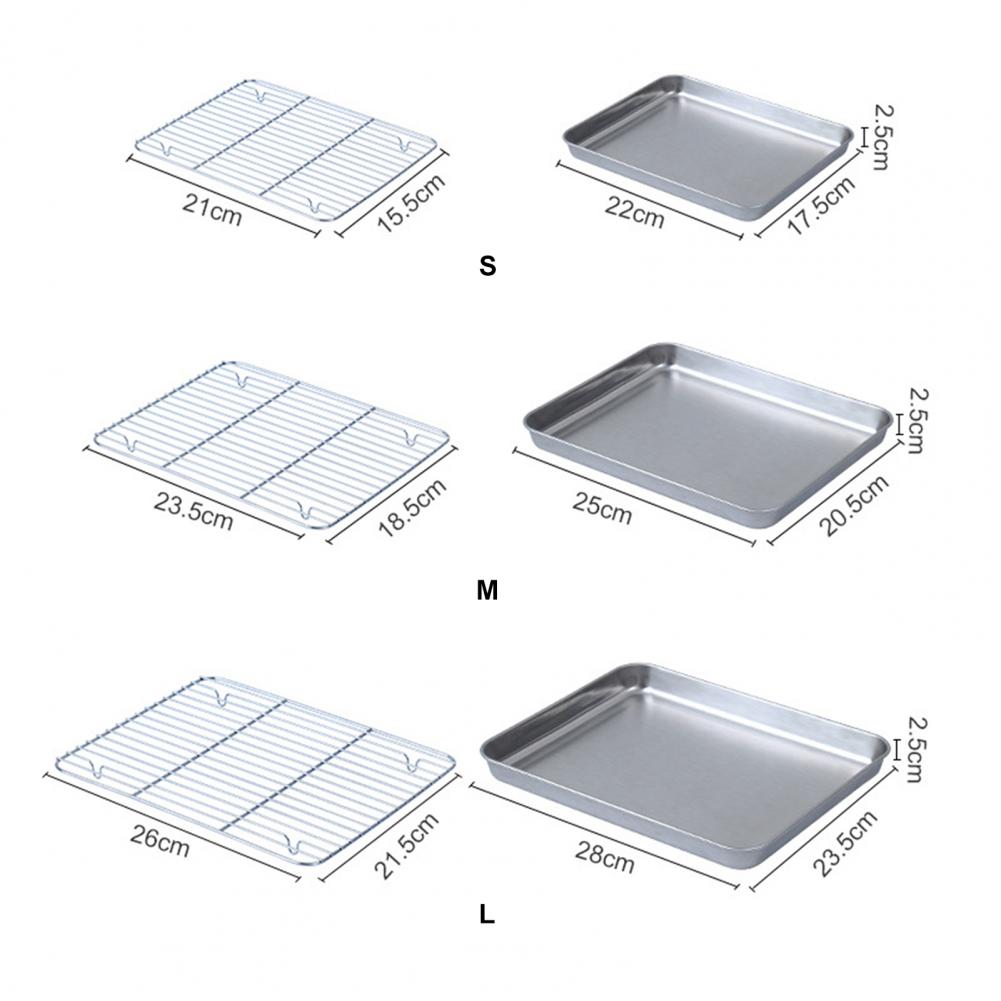 1 Set Stainless Steel Oven Bak - đánh giá và giá Kitchen Baking Tray Set