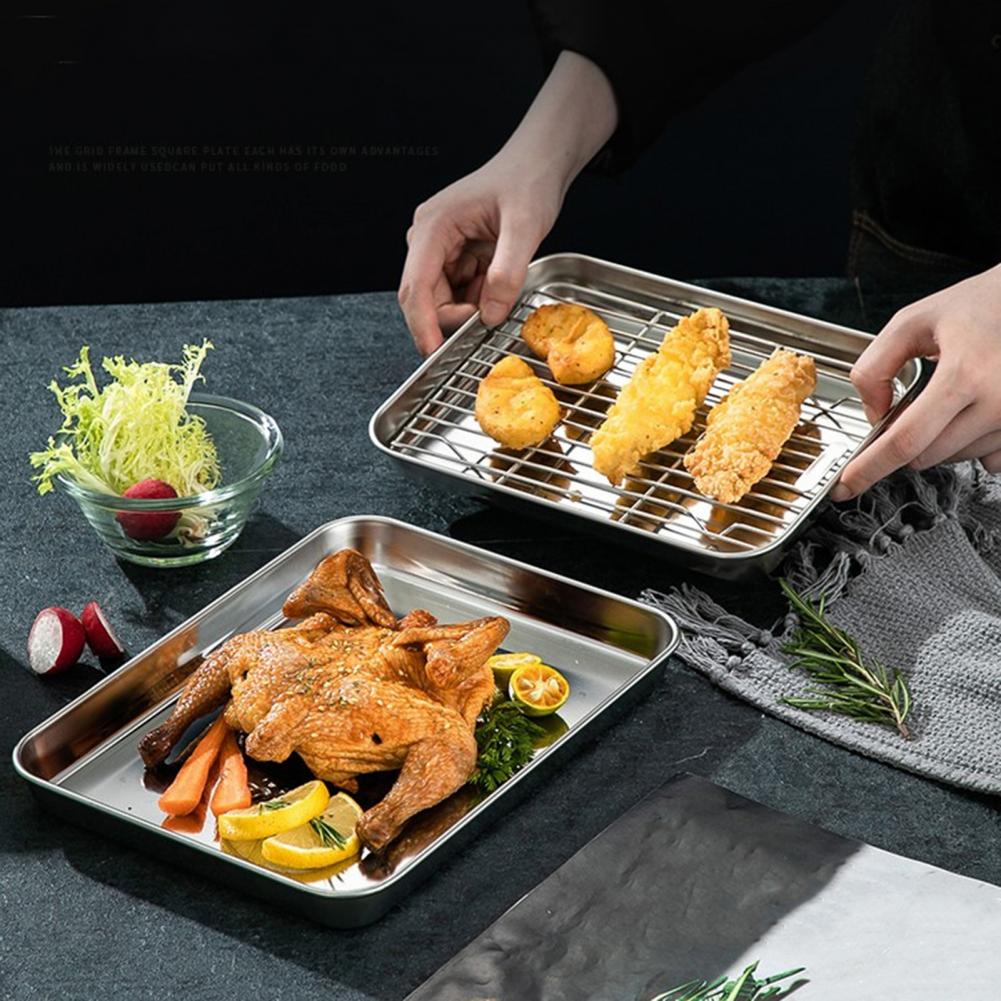 1 Set Stainless Steel Oven Bak - đánh giá và giá Kitchen Baking Tray Set