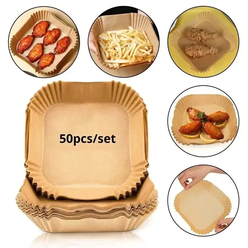 50pcs/set Air Fryer Papers Dis - đánh giá và giá Kitchen Baking Tray Set