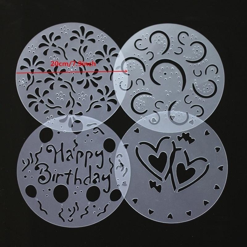 4Pieces/lot Cake Stencils Latt - đánh giá và giá Kitchen Baking Tools