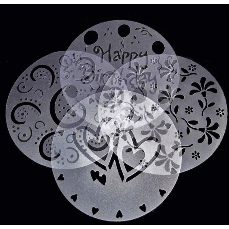 4Pieces/lot Cake Stencils Latt - đánh giá và giá Kitchen Baking Tools