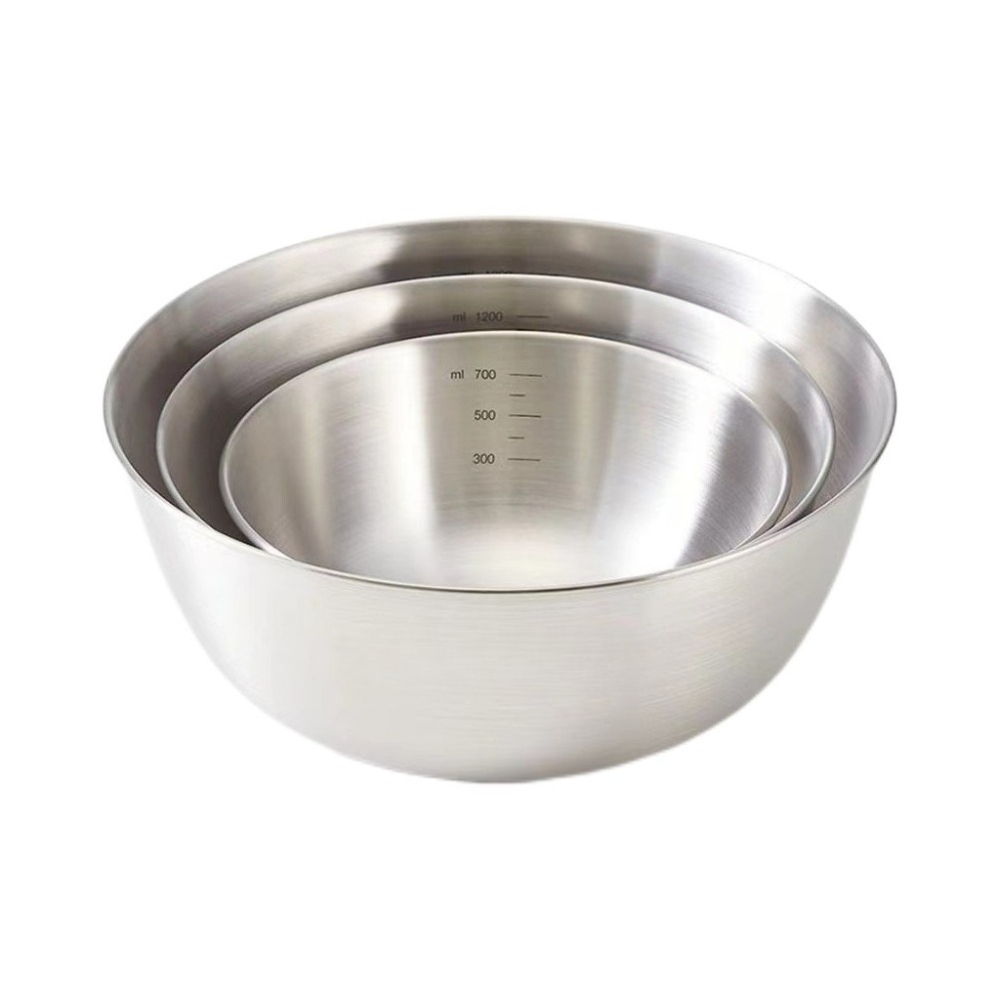 3pcs Stainless Steel Bowl Set  - đánh giá và giá Kitchen Baking Essentials