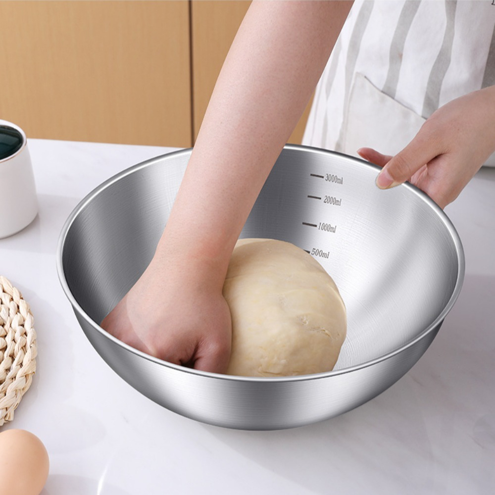 3pcs Stainless Steel Bowl Set  - đánh giá và giá Kitchen Baking Essentials