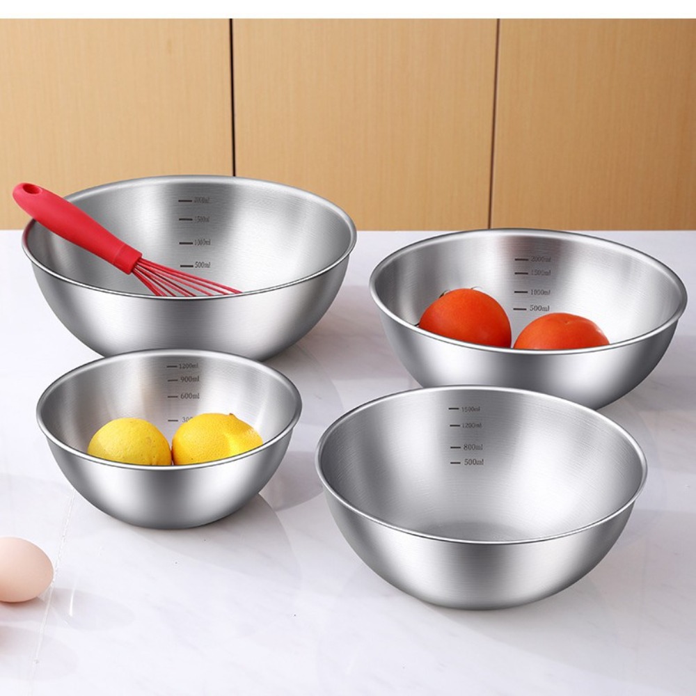 3pcs Stainless Steel Bowl Set  - đánh giá và giá Kitchen Baking Essentials