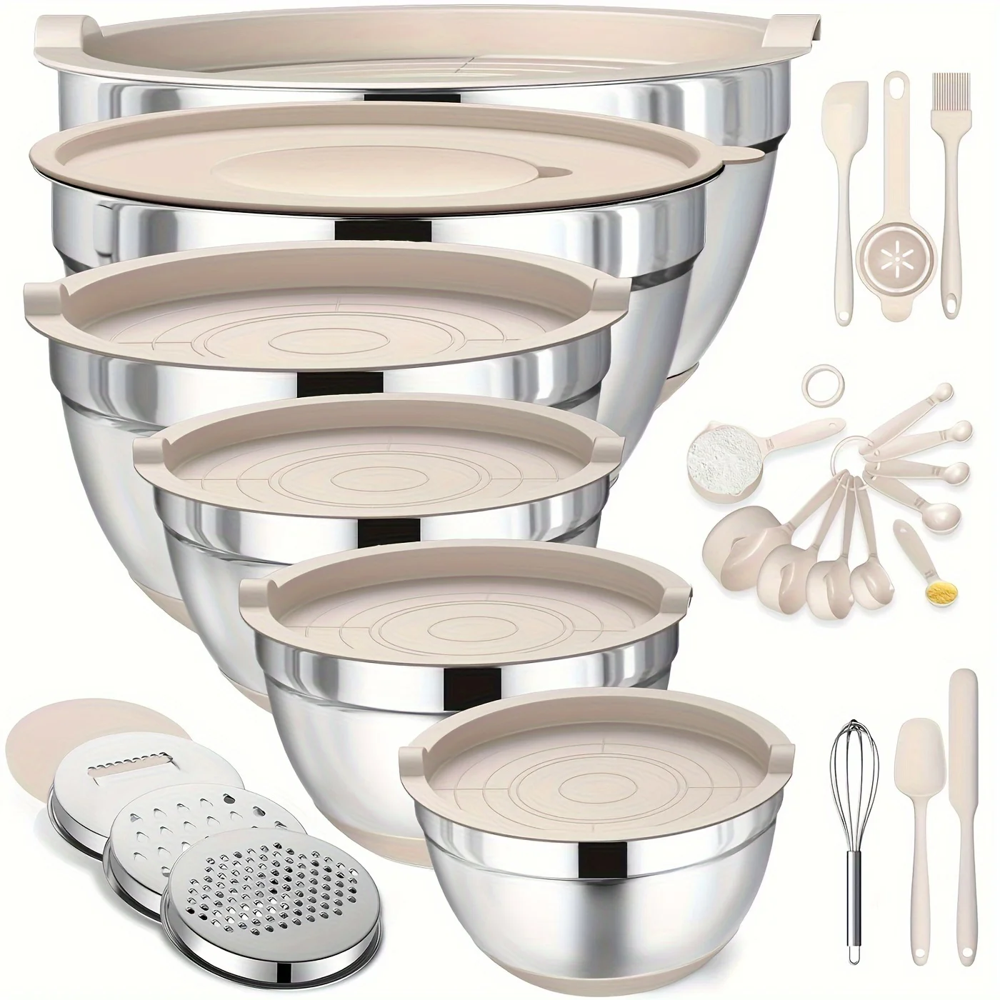 Set of Mixing Bowls Made of St - đánh giá và giá Kitchen Baking Cooking