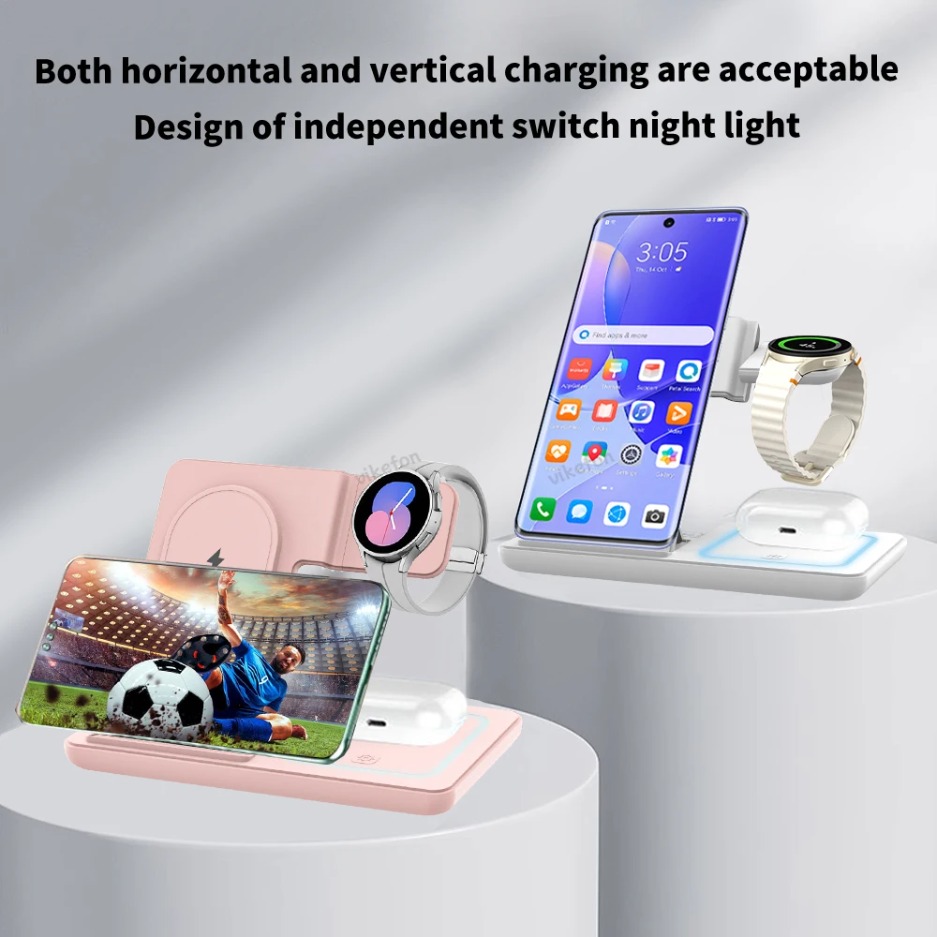 3 In 1 Foldable Wireless Charg - đánh giá và giá Cooling Rack Wire