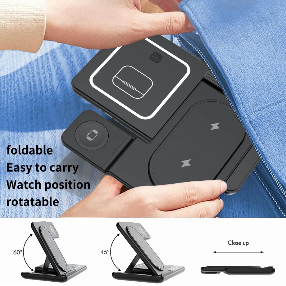 3 In 1 Foldable Wireless Charg - đánh giá và giá Cooling Rack Wire