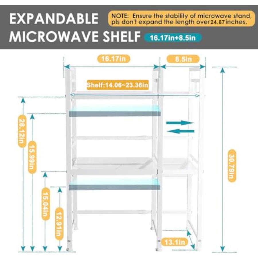 Microwave Oven Rack, Expandabl - đánh giá và giá Kitchen Utensils