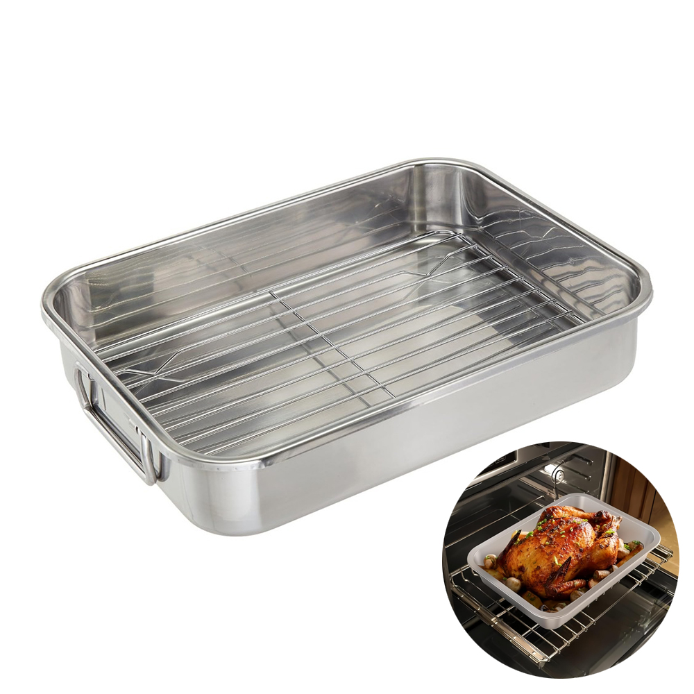 1 Set Stainless Steel Roasting - đánh giá và giá Kitchen Baking Tray Set