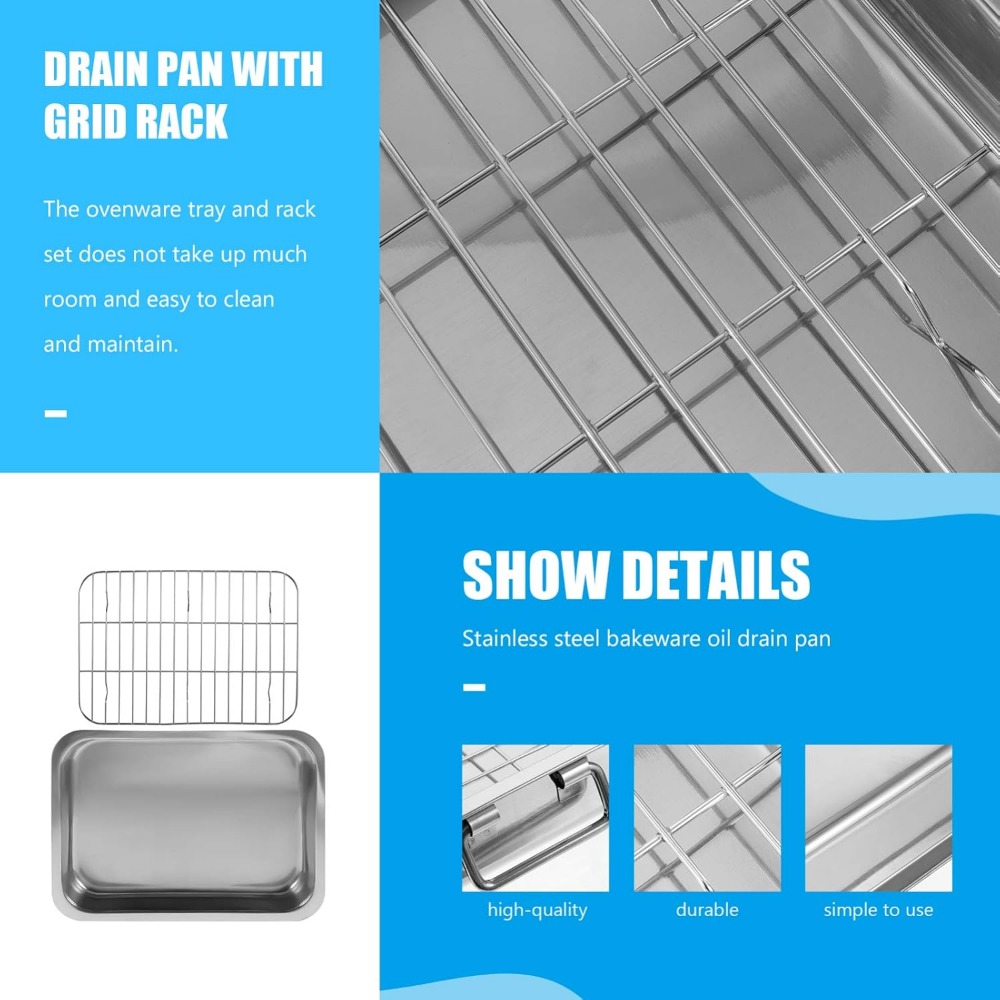 1 Set Stainless Steel Roasting - đánh giá và giá Kitchen Baking Tray Set