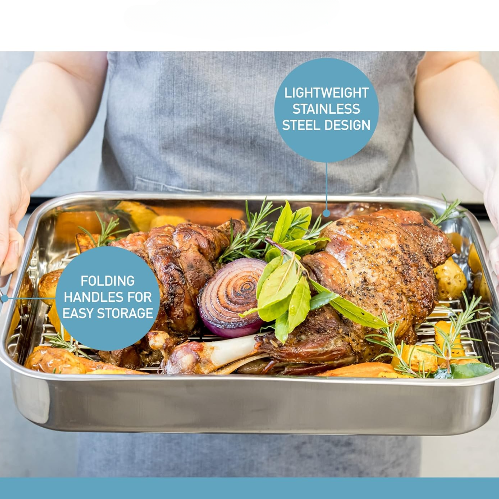 1 Set Stainless Steel Roasting - đánh giá và giá Kitchen Baking Tray Set
